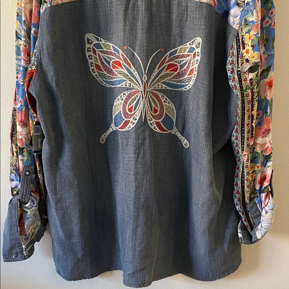 NWT John Mark Floral Women's Blouse Size XL - Picture 11 of 13